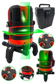 Resim MOONSHOP Üniversal T90 Akülü Kendinden Hizalı Ve Dikey-yatay Yeşil Çizgili Su Terazili Lazer Hizalam 