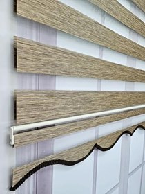 Resim BBB Bambu Stor Zebra Perde 2 renk seçeneği 200x260 Kahve 