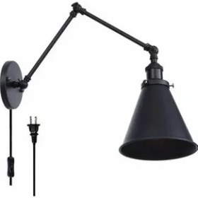 Resim Riolight Akrobat Mafsallı Metal Hareketli Başlık Kablolu,fişli,anahtarlı Aplik Okuma Lambası 