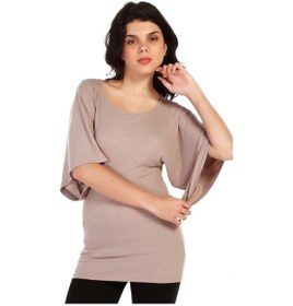 Resim Bulalgiy Kadın Vizon Kimono Tişört - Bga033327 