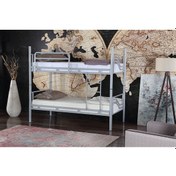 Resim Ranzaci Solid Ranza 90x190 Genç Çocuk Yatak Odası Metal Ranza Gri 