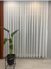 Resim Venedik Armürlü Modern Şık Ekru Gümüş Simli Tül Perde 1/2,5 Orta Normal Pileli Ekru-gümüş 