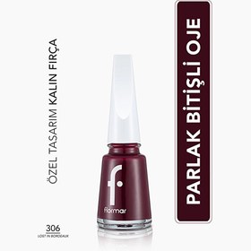 Resim Flormar Nail Enamel Yoğun Pigmentli Oje 306 Lost In Bordeaux 