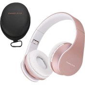Resim Jingyi Kablosuz Bluetooth Kulak Üstü Stereo Katlanabilir Kulaklık, Iphone, Samsung, Lg, iPad Için Dahili Mikrofonlu Kablolu Kulaklıklar (Gül Altın) (Yurt Dışından) 
