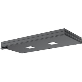 Resim KORRAIN ELITE SOLO TEK PANEL-ALÜMİNYUM KAPI ÜSTÜ SPOTLU SUNDURMA-DRENAJLI TASARIM- ANTRASİT GRİ-SOL 