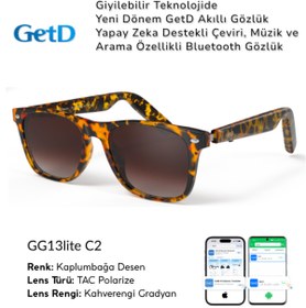 Resim Get D GETD GG13liteC2 Akıllı Gözlük – Çeviri, Müzik ve Arama Özellikli Bluetooth Gözlük 