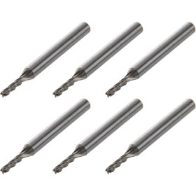 Resim Dadata 6pcs 3mm × 6mm × 12MM × 60MM 4 Flüt Hss Al End Frezelleme Kesici Aracı (Yurt Dışından) 