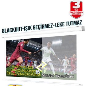 Resim GÖLGE STOR En240cm Boy190cm Projeksiyon Perdesi Manuel Yeni Akıllı Kumaş Blackout-ışık Geçirmez 4k 8k Hd 