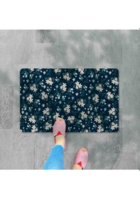 Resim Dijital Baskılı Kapı Önü Paspas Ev İçi Ve Dışı İçin Banyo Lavabo Balkon Mutfak İçin Ve Yıkanabilir Mavi 