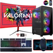 Resim Turbox TX45 Masaüstü Oyun Bilgisayarı I7 860 8gb Ram 256GB SSD 4gb Ekran Kartı 23.6" Curved Monitör 