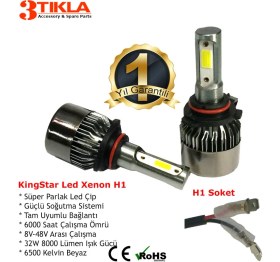 Resim 3 Tıkla Ford Fiesta 2009-2017 Uzun Far Ampul H1 Beyaz LED Xenon 8000 Lümen 