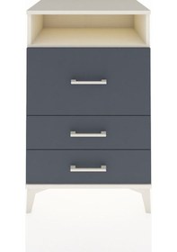Resim Hyperion Komodin Tek Raflı 3 Çekmeceli 60x44x96 Aytaşı-antrasit Aytaşı 