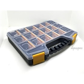 Resim Süper Bag Super Bag Mega Organizer 18 Bölmeli Genişleyebilen Bölme Vida Çivi Balıkçı Çantası Alet Çantası 