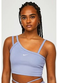 Resim Nike Sportswear Everyday Modern Women's Asymmetrical Crop Tank Kadın Askılı Crop Atlet Bra Lila Lila 
