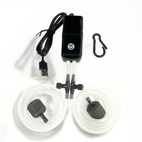Resim Kompakt & Sessiz USB Akvaryum Hava Pompası - Ayarlanabilir Akış Vanalı Enerji Tasarruflu Mini Oksijenatör, 2 Hava Taşı Dahil, Balık Tankları & Açık Hava Balıkçılığı İçin Taşınabilir, Siyah/Mavi/Sarı, Akvaryum Oksijenasyonu|Kompakt Hava Pompası|Dayanıklı Abs Malzeme, Balık Tankı İçin Oksijen Pompası 