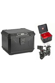 Resim Givi ALP44 Alpina Motosiklet Çantası Alüminyum Siyah 44 Lt Keçe İç Astar 