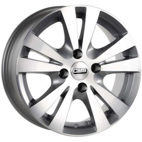 Resim CMS CMS-603-05 6.5x15" -4x100 ET35 65.1 Diamond Racing Silver Jant 4 Adet CMS