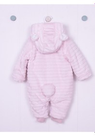 Resim Kidaxi Sevimli Ayıcık Bebek Pembe Tulum 3-6/6-9/9-12/18-24 Ay Pembe 