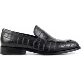 Resim Zerbay Cradle Kösele Taban Desenli Deri Erkek Klasik Ayakkabı Monkstrap Loafer 