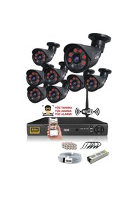 Resim IDS DS-2015HD-SET8-NOHDD-BLACK 8 Kameralı 1080P Full HD 5 MP Sony Lensli Kamera Seti - 2015 