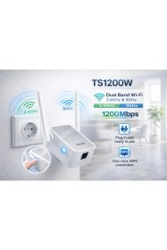 Resim Redline TS1200W Dual Band Wi-Fi Menzil Genişletici 