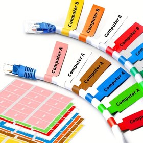 Resim 180 Çok Renkli Kablo Etiketi - Su Geçirmez, Yırtılmaya Dayanıklı PVC, Polipropilen Malzeme, El Yazısı ve Lazer Yazıcılarla Uyumlu, Verimli Kablo Yönetimi, Kablo Düzenleme | Renkli Etiketler | Dayanıklı Etiketler, Kablo Yönetimi Organizatörü 