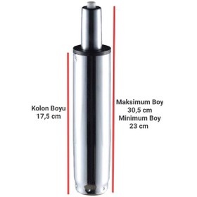 Resim Turaofis Tura Ofis 80'Lik Krom Amortisör Ofis Koltuğu Yedek Parçası 