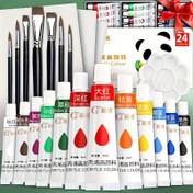 Resim Profesyonel Akrilik Boya Seti, 6 Fırça, 4 Sulu Boya Kağıdı ve 1 Palet, 35/29/23 adet Pigment, Seramik, Cam, Metal, Taş ve Tuval için 5ml/0.17oz, Profesyonel Sanat Kullanımları 