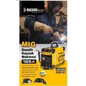 Resim Sgs SGS5167 165A Mıg Gazaltı Kaynak Makinesi -Profesyonel Güçlü Taşınabilir Endüstriyel Performans 