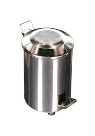 Resim 50 Litrelik Pedallı Çöp Kovası Metalik Gri 