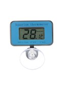 Resim Vantuzlu Dijital Lcd Akvaryum Termometresi Mavi 