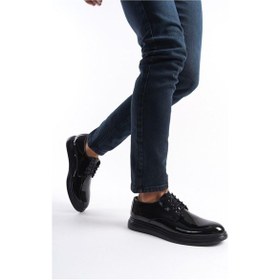 Resim Mubiano Mbrgn88-s Siyah Erkek Rugan Bağcıklı Loafer Siyah 
