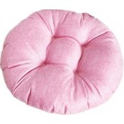 Resim 1pc Pembe Yuvarlak Pamuk Keten Tatami Yastık Altın 