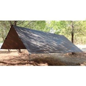 Resim Bushlove Bushcraft Tarp Tente 3m 3m Haki Araç Yan Tente Gölgelik Haki 