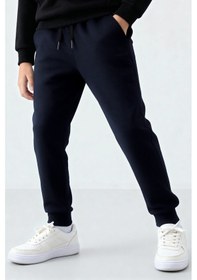 Resim Tommylife Lacivert Standart Fit Manşetli İnce Erkek Çocuk Eşofman Alt - 11205 Lacivert 
