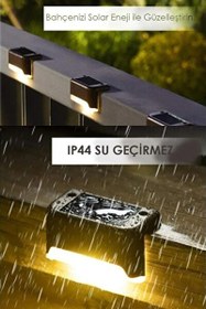 Resim Pikas DG-998 Solar Güneş Enerjili Köşebent Merdiven Veranda Bahçe Led Lamba Tekli Dekor Bahçe Aydınlatma - 1 Adet 