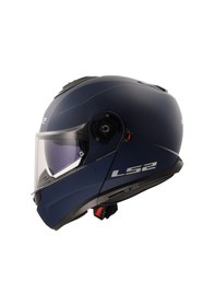 Resim Ls2 Strobe 2 Çene Açılır Kask Mat Navy Mavi 