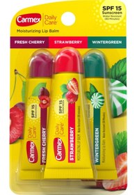 Resim Carmex Lip Balm Dudak Bakım Kremi 3'lü Set 