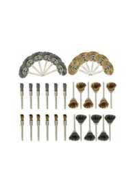 Resim Pazly 36-47 Parça Paslanmaz Çelik Tel Fırça Seti - Altın/gümüş, Metal Temizleme & Zımparalama 