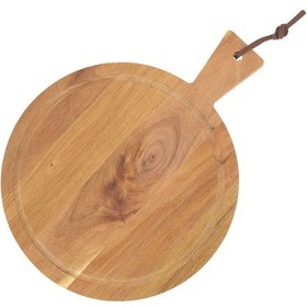 Resim Akasya Yuvarlak Kesme Tahtası - Kahverengi - 32x25x1,5 Cm Ahşap 