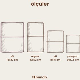 Resim mindh. Notebook Fold - Defter Kılıfı - Siyah / A6 / +1 Defter 