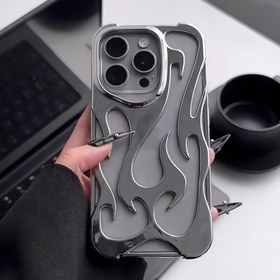 Resim Kesikli Soğutma Alevi Elektrokaplama Parlak Yüzey iPhone16/16Pro/16Promax/16plus 15/15Pro/15Promax/14/14Pro/14Promax/13/13Pro/13Promax/12/12Pro/12Promax/11/11Promax Kılıfı için Uygun 
