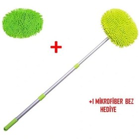Resim TeknomAVM Yedek Bezli Mikrofiber Araba Yıkama Fırçası 