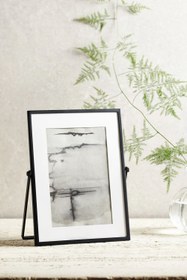 Resim İnce Siyah Şövale Çerçevesi, 4x6 İnç Fotoğraflar İçin Şık Tasarım 