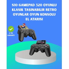 Resim Hobilinka 2.4 Inç Hd Renkli Ekranlı 500-IN-1 Taşınabilir Retro Oyun Konsolu, Kablolu Tv Bağlantısı ve 