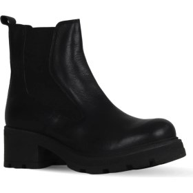 Resim Bueno Shoes Siyah Deri Kadın Dolgu Topuklu Bot 01WD2300 01WD2300 