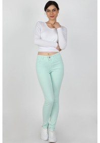 Resim Balins Kadın Gabardin Pantolon Mint Mint Yeşili 