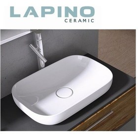 Resim Lapino Premium 60 CM Tezgah Üstü Lavabo Beyaz 