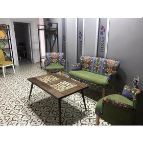 Resim Azra Mobilya Çay Seti Koltuk Takımı -balkon Koltuğu -berjer-koltuk-oturma Grubu-bahçe Koltuğu Yeşil 