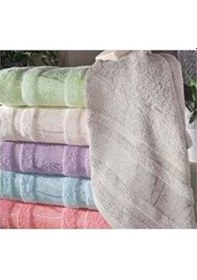 Resim Bambu El Yüz Havlusu 50 x 90 Ebatlı 6Lı Ve 12Li Seçenekli 